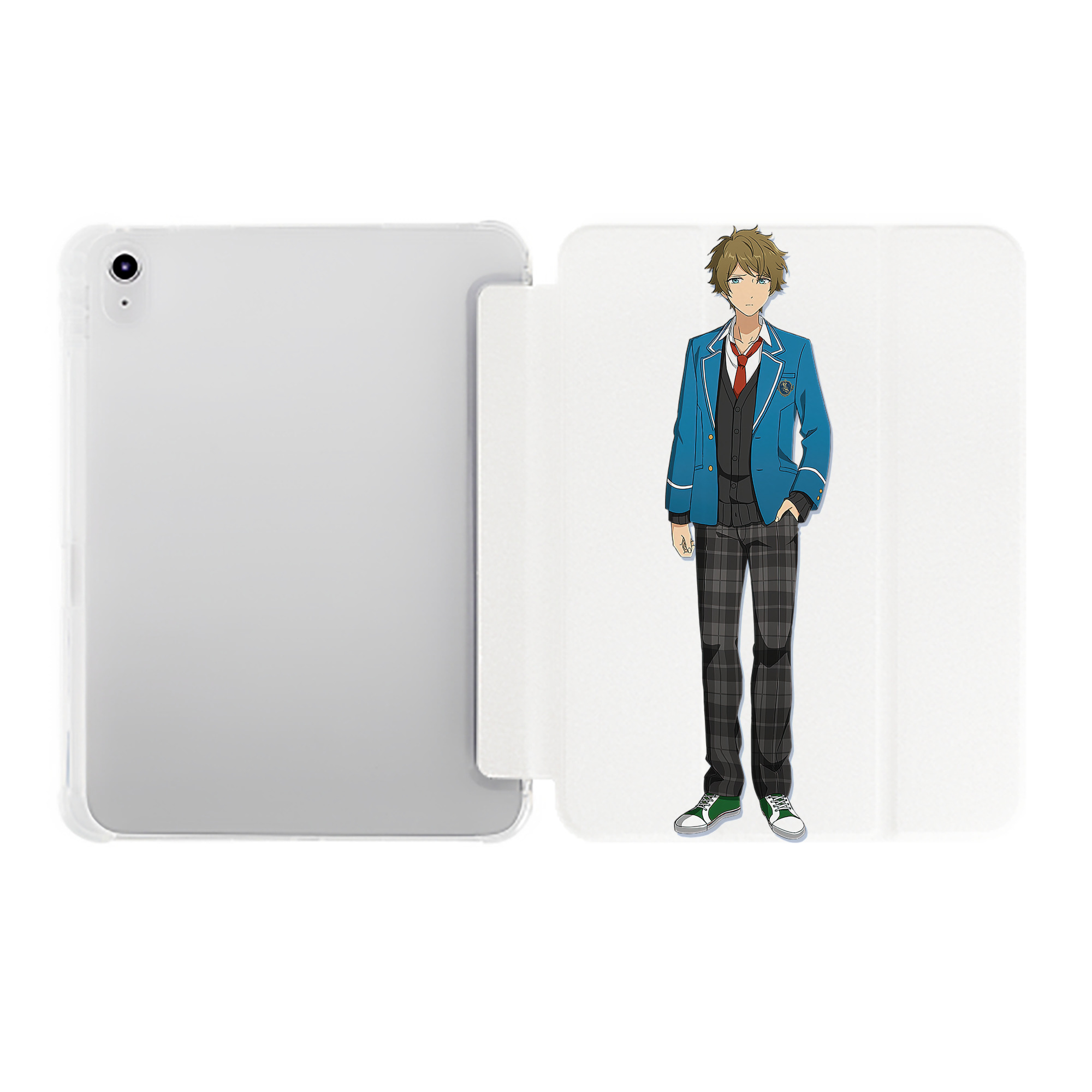 （画像用） あんさんぶるスターズ! Ensemble Stars IPad ケース ペン収納付き 三つ折りスタンド PUレザー×シリコン 対応機種9.5/10.5/10.9インチ